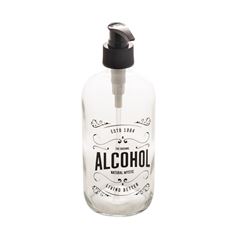 DISPENSER ÁLCOOL GEL VIDRO 490ML 7,5CM     