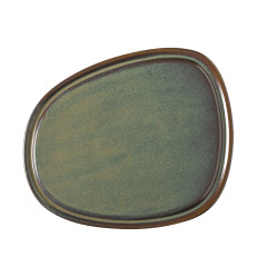 PRATO ASSIMÉTRICO PORCELANA 25X21CM GLOIRE PIUMA BONNA    
