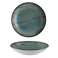 PRATO FUNDO MULTIUSO PORCELANA 25CM BLOOM MADERA VERDE BONNA  