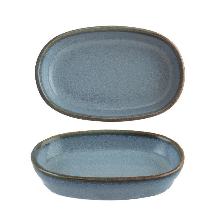 MINI BOWL OVAL PORCELANA 10X6,5CM 60ML HYGGE SKY BONNA