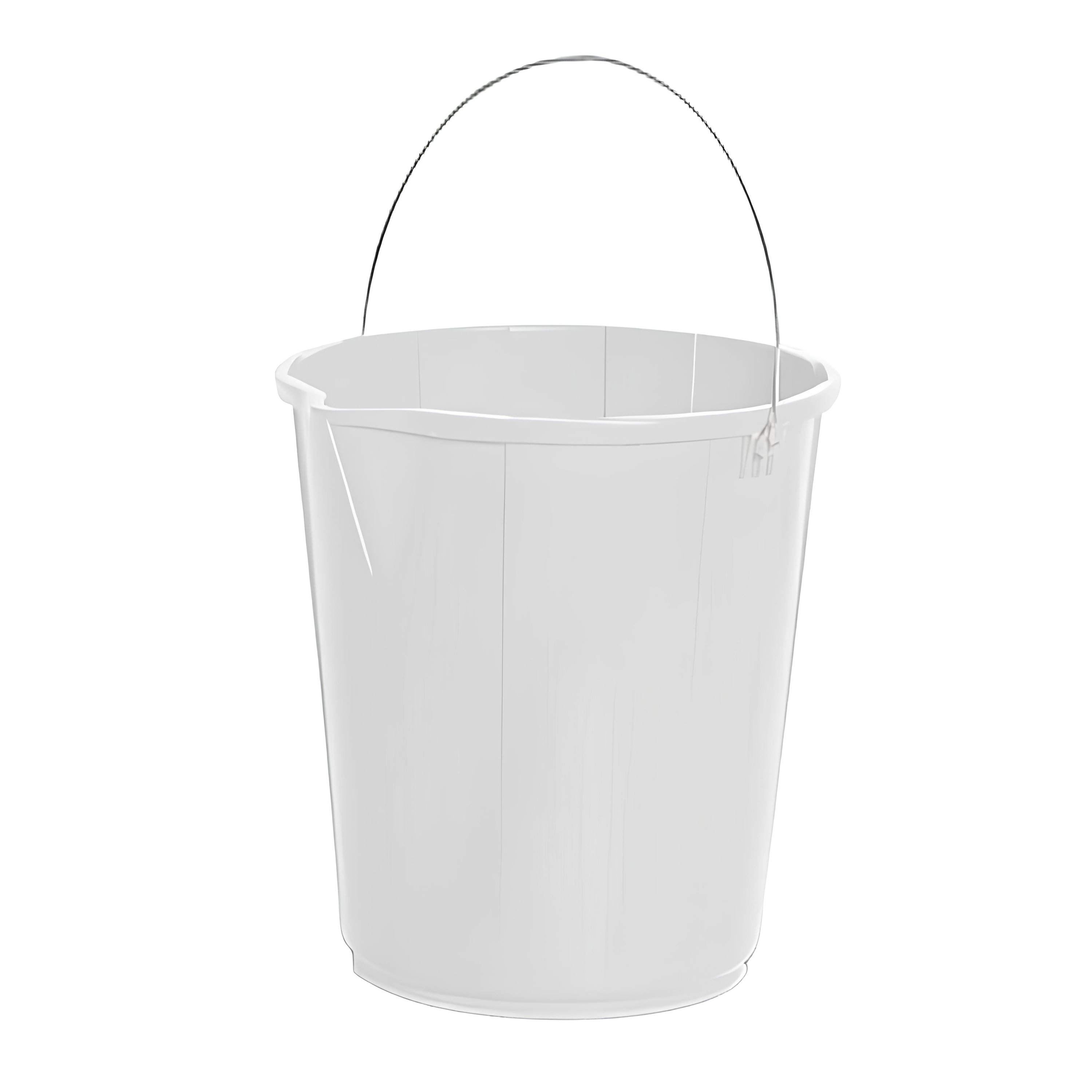 BALDE PLÁSTICO BICO ALÇA METÁLICA 24,5CM 14L BRANCO   