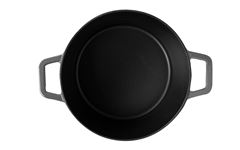 CAÇAROLA FERRO FUNDIDO TAMPA 25CM 4,8L CINZA SAUTÉ