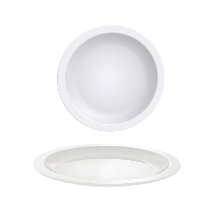 PRATO SOBREMESA ABA ESTREITA PORCELANA 21CM TARA 385G PAOLA  