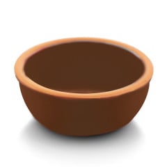 MINI BOWL CERÂMICA REFRATÁRIA 10CM 150ML ESMALTE MARROM HEYBELI  