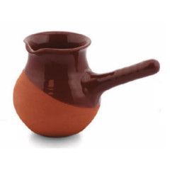 MINI BULE TURCO CERÂMICA 300ML 14CM ESMALTE MARROM   