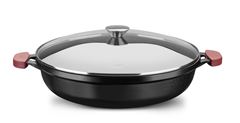 WOK FERRO FUNDIDO TAMPA VIDRO 36CM 6,9L FORNO & FOGÃO 