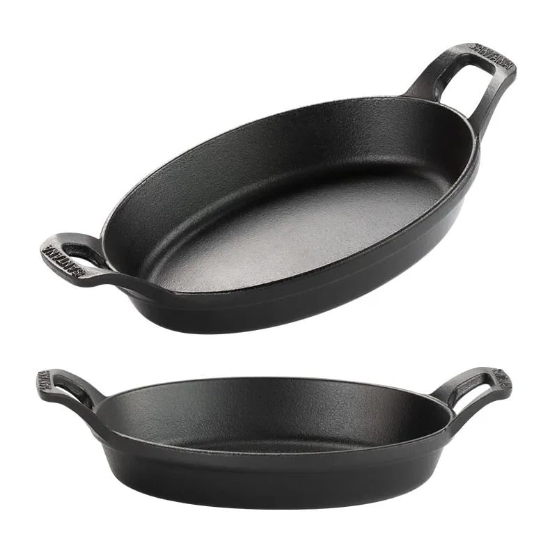 ASSADEIRA OVAL FERRO FUNDIDO 28X20CM 1,6L FACILE    