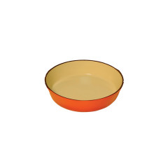 MINI TRAVESSA FERRO FUNDIDO 12CM 210ML ESMALTE LARANJA   