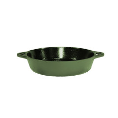 MINI TRAVESSA FERRO FUNDIDO 16CM 500ML ESMALTE VERDE FOSCO GRAND 