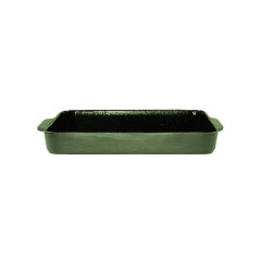 MINI TRAVESSA FERRO FUNDIDO 15X11CM 240ML ESMALTE VERDE FOSCO GRAND 