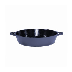 MINI TRAVESSA FERRO FUNDIDO Ø16CM H3,5CM 500ML ESMALTE AZUL FOSCO GRAND CHEF