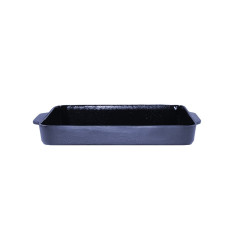 MINI TRAVESSA FERRO FUNDIDO 15X11CM 240ML ESMALTE AZUL FOSCO GRAND 