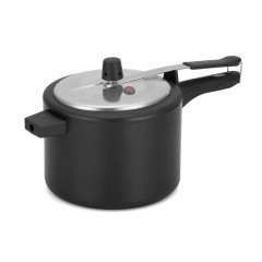 PANELA PRESSÃO ALUMÍNIO ANTIADERENTE FECHAMENTO INTERNO 4,5L 20CM PRETA  