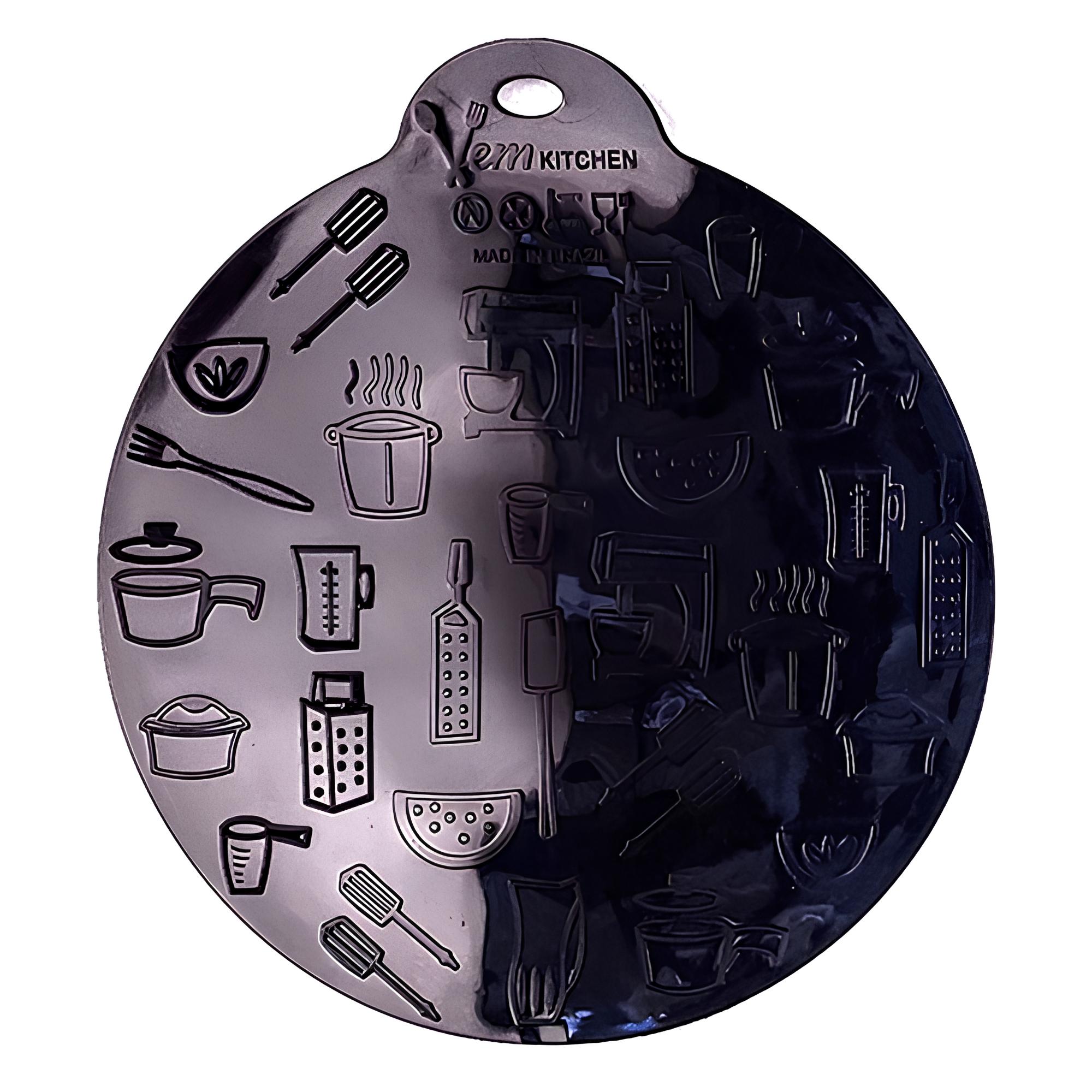 MANTA COOKTOP INDUÇÃO SILICONE 21,5CM PRETA