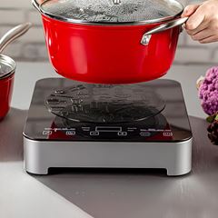 KIT 2 MANTAS COOKTOP INDUÇÃO SILICONE 21,5CM PRETA   