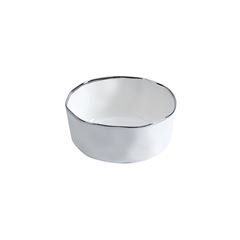 BOWL PORCELANA BORDA TITÂNIO PRATA 15,5CM BIANCA    