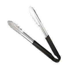 PEGADOR INOX 31CM CABO PRETO      