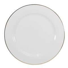 PRATO MESA PORCELANA 27CM BRASÍLIA FILETE OURO    