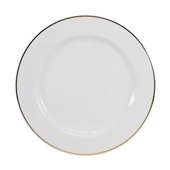 PRATO SOBREMESA PORCELANA 19CM BRASÍLIA FILETE OURO    