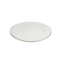 PRATO SOBREMESA PORCELANA 19CM BRASÍLIA FILETE OURO    