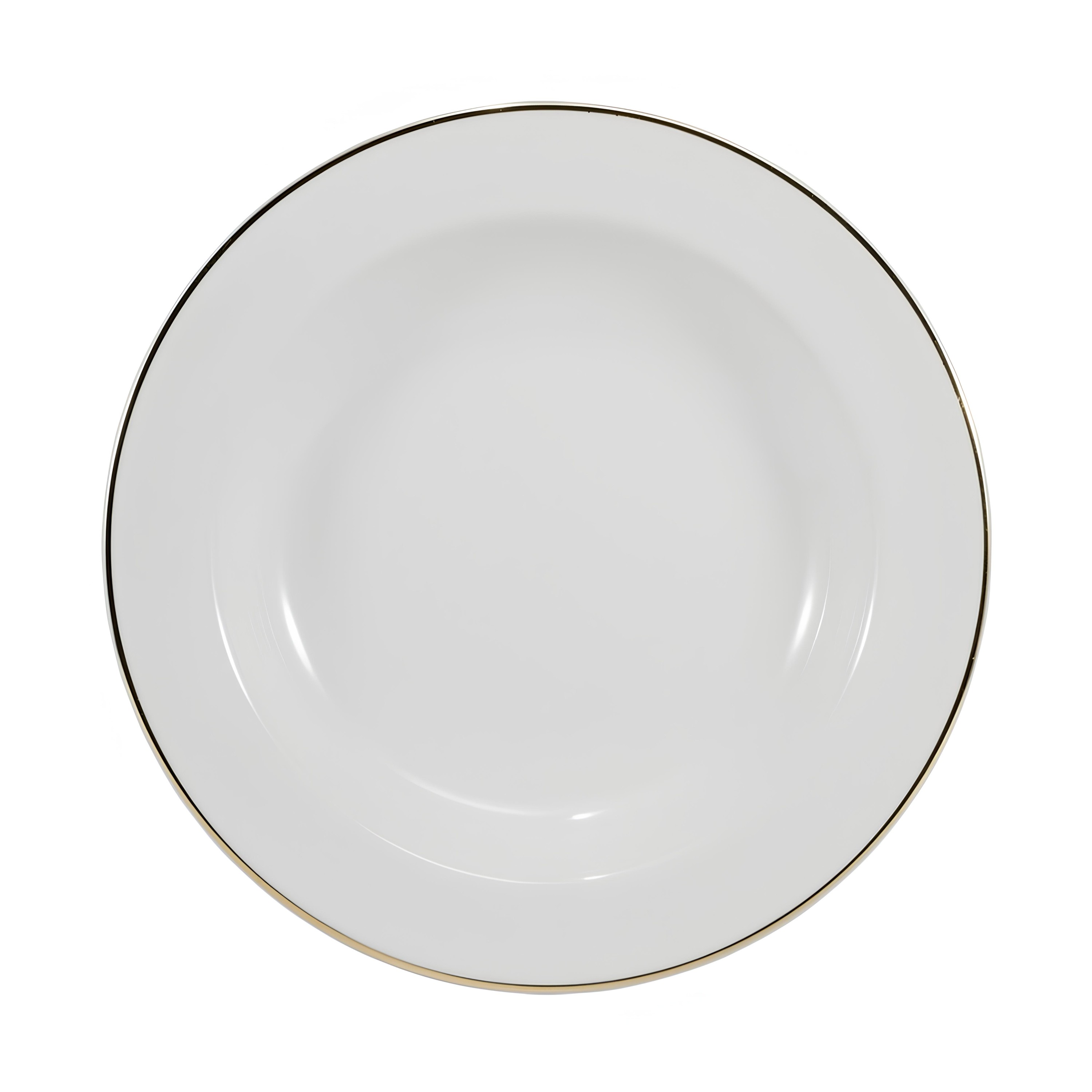 PRATO FUNDO PORCELANA 23CM BRASÍLIA FILETE OURO    