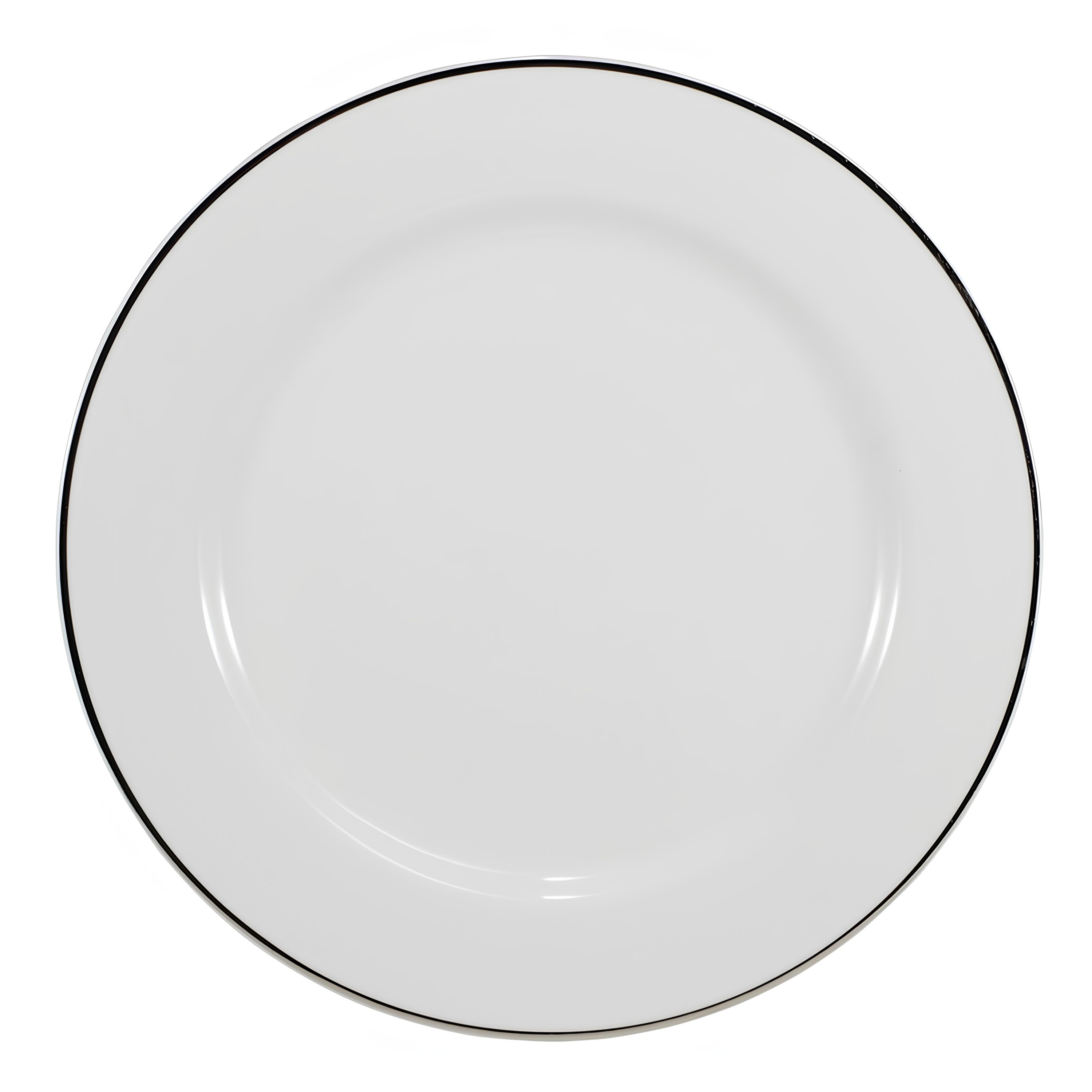 PRATO MESA PORCELANA 27CM BRASÍLIA FILETE PRATA    
