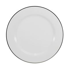 PRATO SOBREMESA PORCELANA 19CM BRASÍLIA FILETE PRATA    