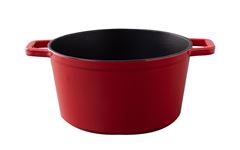 CAÇAROLA FERRO FUNDIDO TAMPA 20CM 2,5L VERMELHO SAUTÉ   
