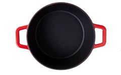 CAÇAROLA FERRO FUNDIDO TAMPA 20CM 2,5L VERMELHO SAUTÉ   