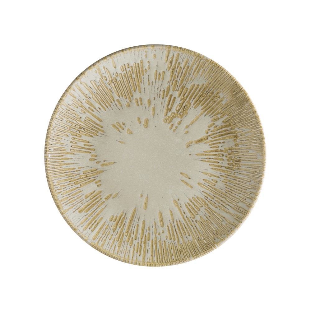 PRATO SOBREMESA PORCELANA 23CM GOURMET SAND SNELL GARANTIA BONNA