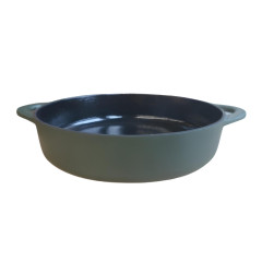 TRAVESSA FERRO FUNDIDO 20CM 1,2L ESMALTE VERDE FOSCO GRAND CHEF 