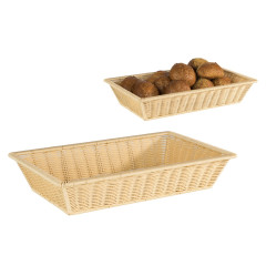 CESTA EMPILHÁVEL POLIPROPILENO/INOX GN 1/1 53X32,5CM CREME SUPERSTRONG