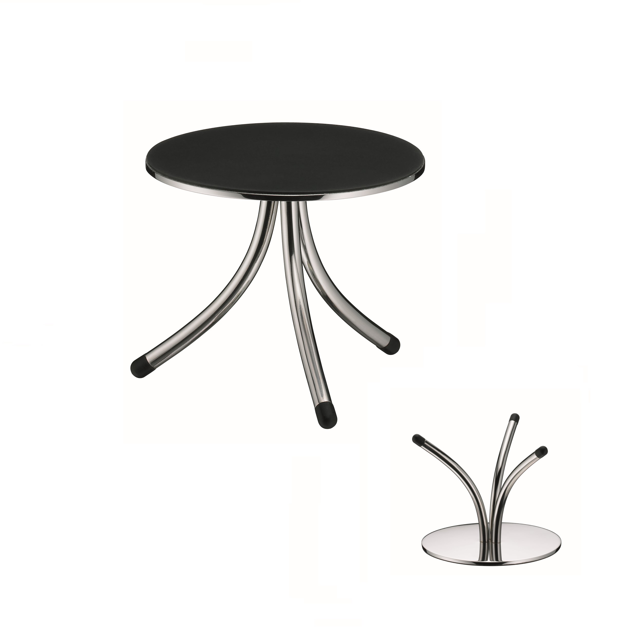 PEDESTAL BUFFET INOX 12CM FLEUR      