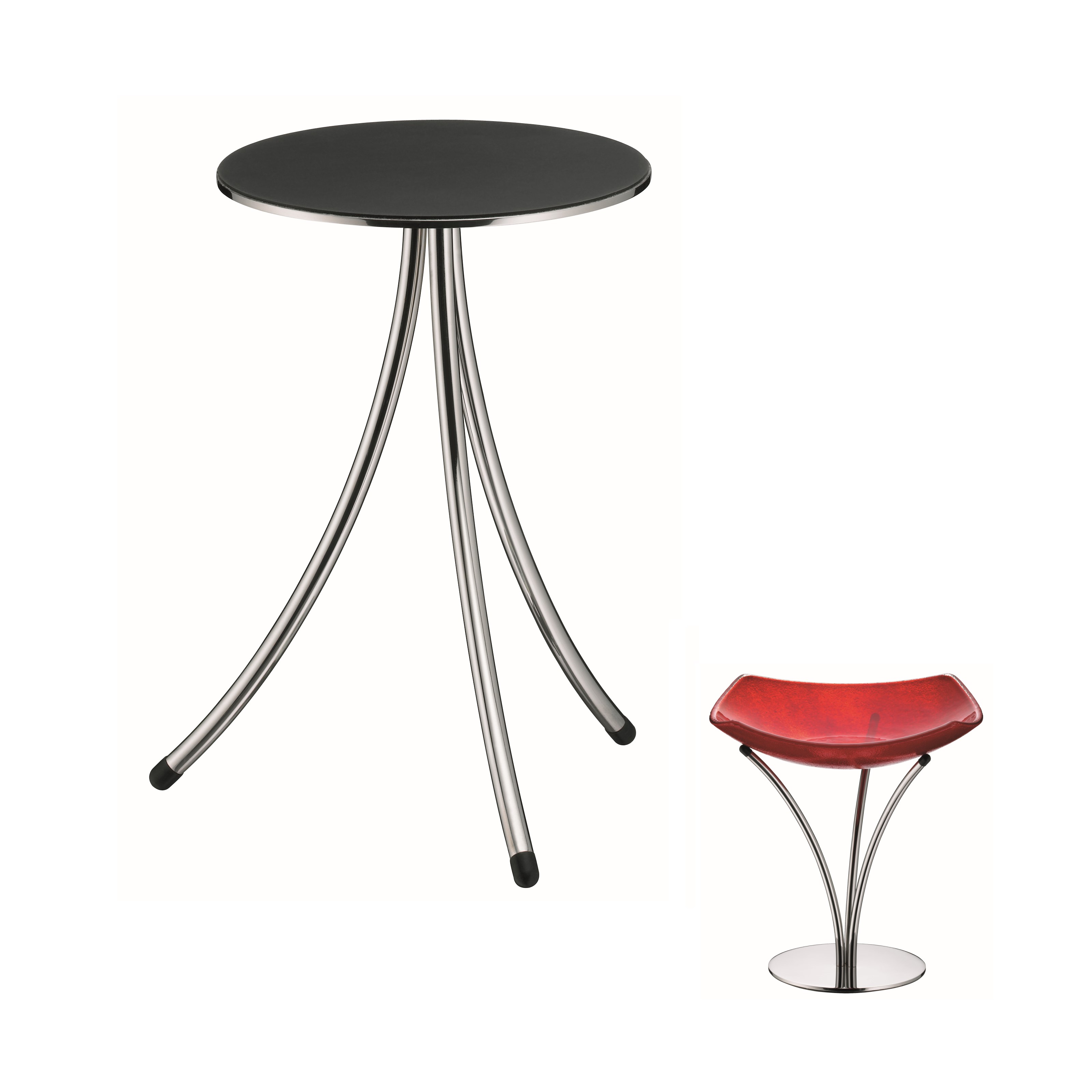 PEDESTAL BUFFET INOX 14CM FLEUR      