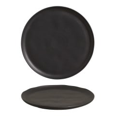 PRATO MESA STONEWARE 29CM PRETO MATTE BIO PORTO BRASIL