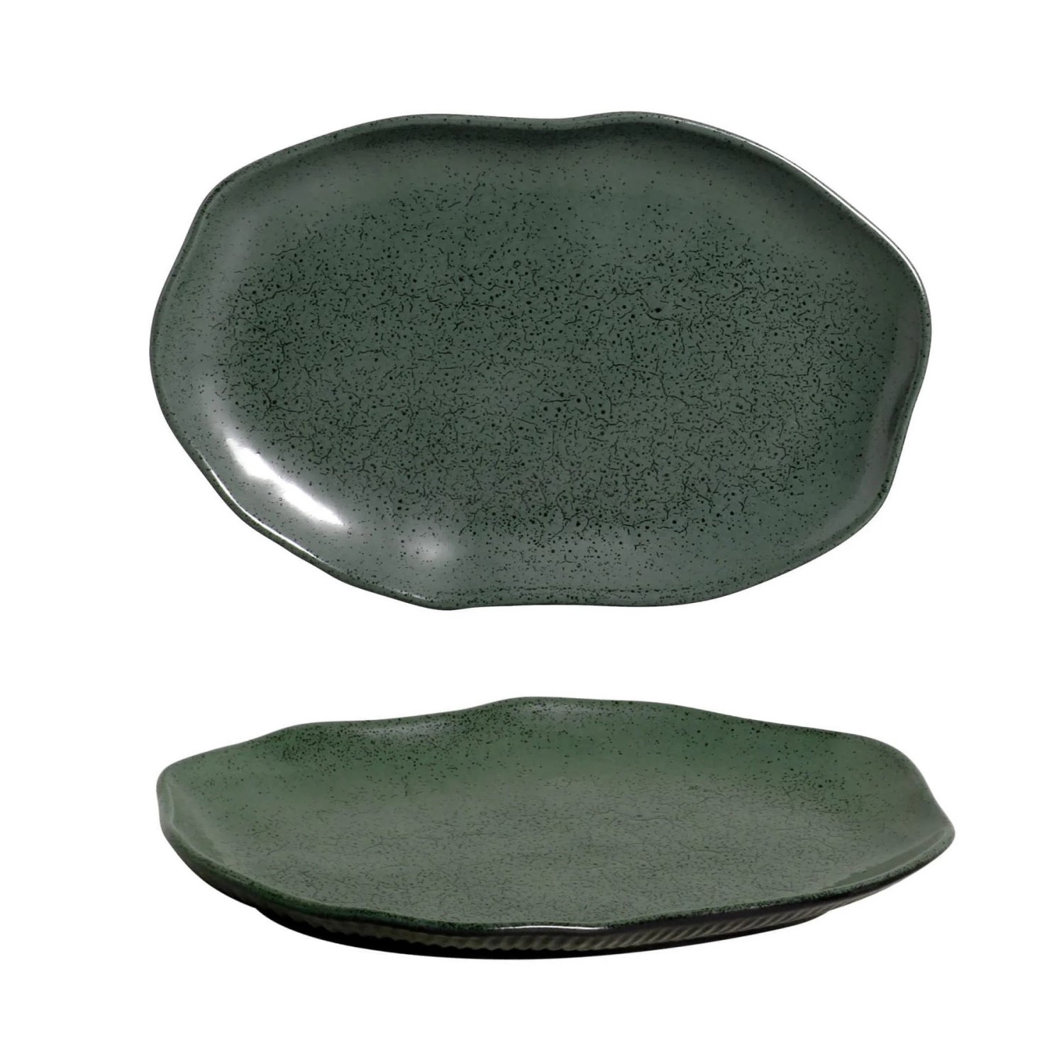 TRAVESSA OVAL STONEWARE 30X20CM GREENERY BIO PORTO BRASIL
