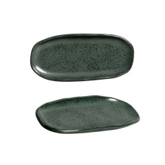 MINI TRAVESSA OVAL STONEWARE 16,5X8CM GREENERY ORGÂNICO PORTO BRASIL  