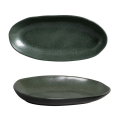 TRAVESSA OVAL STONEWARE GREENERY ORGÂNICO 32 × 16 CM PORTO 