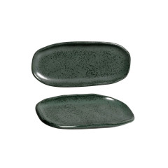 TRAVESSA OVAL STONEWARE 23X11CM GREENERY ORGÂNICO PORTO BRASIL   