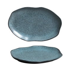 TRAVESSA OVAL STONEWARE 30X20CM NIGHT SKY BIO PORTO BRASIL