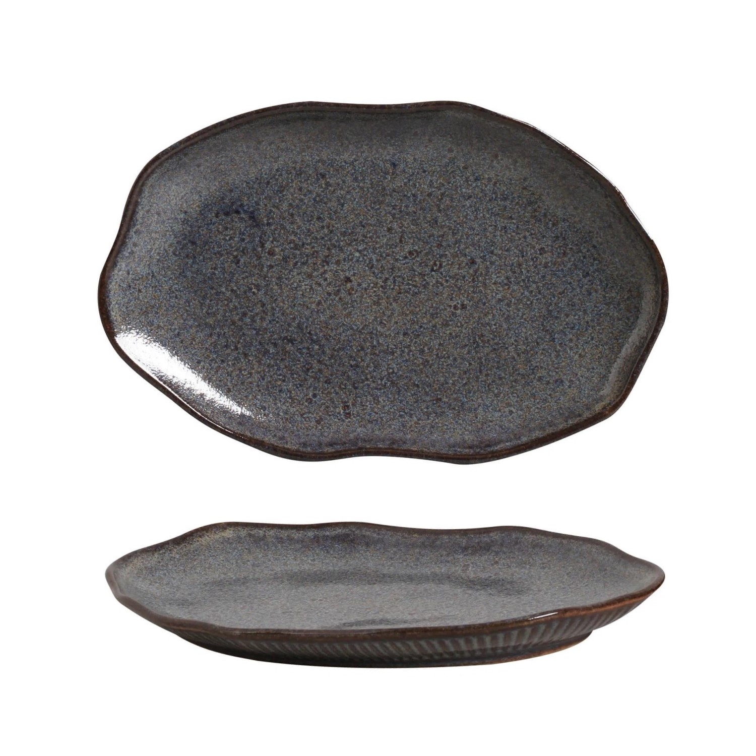 TRAVESSA OVAL STONEWARE 30X20CM TITANIUM BIO PORTO BRASIL