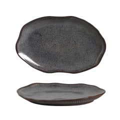 TRAVESSA OVAL STONEWARE 30X20CM TITANIUM BIO PORTO BRASIL