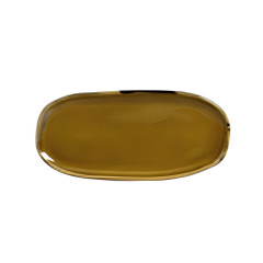 TRAVESSA OVAL STONEWARE 23X11CM  ÂMBAR ORGÂNICO    