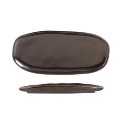 TRAVESSA OVAL STONEWARE 23X11CM METALLICA ORGÂNICO PORTO BRASIL