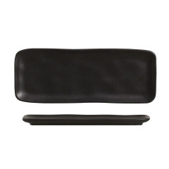 TRAVESSA STONEWARE 33X13CM PRETO MATTE ORGÂNICO