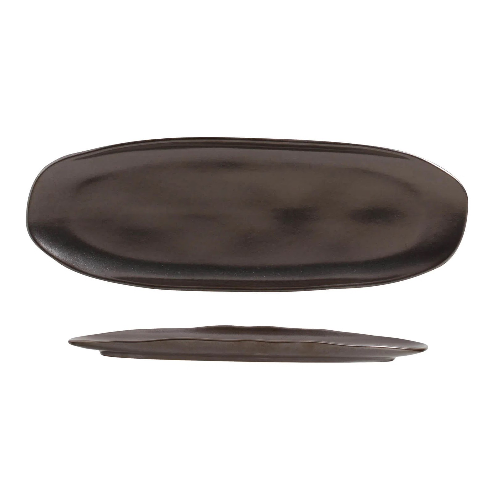 TRAVESSA OVAL STONEWARE 36X13CM METALLICA ORGÂNICO PORTO BRASIL