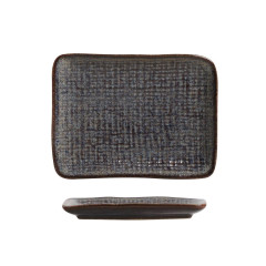 TRAVESSA STONEWARE 18X14CM TITANIUM JUTA PORTO BRASIL