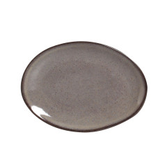 PRATO OVAL SOBREMESA STONEWARE 22,5X16,5CM  TOURMALINE ORGÂNICO   