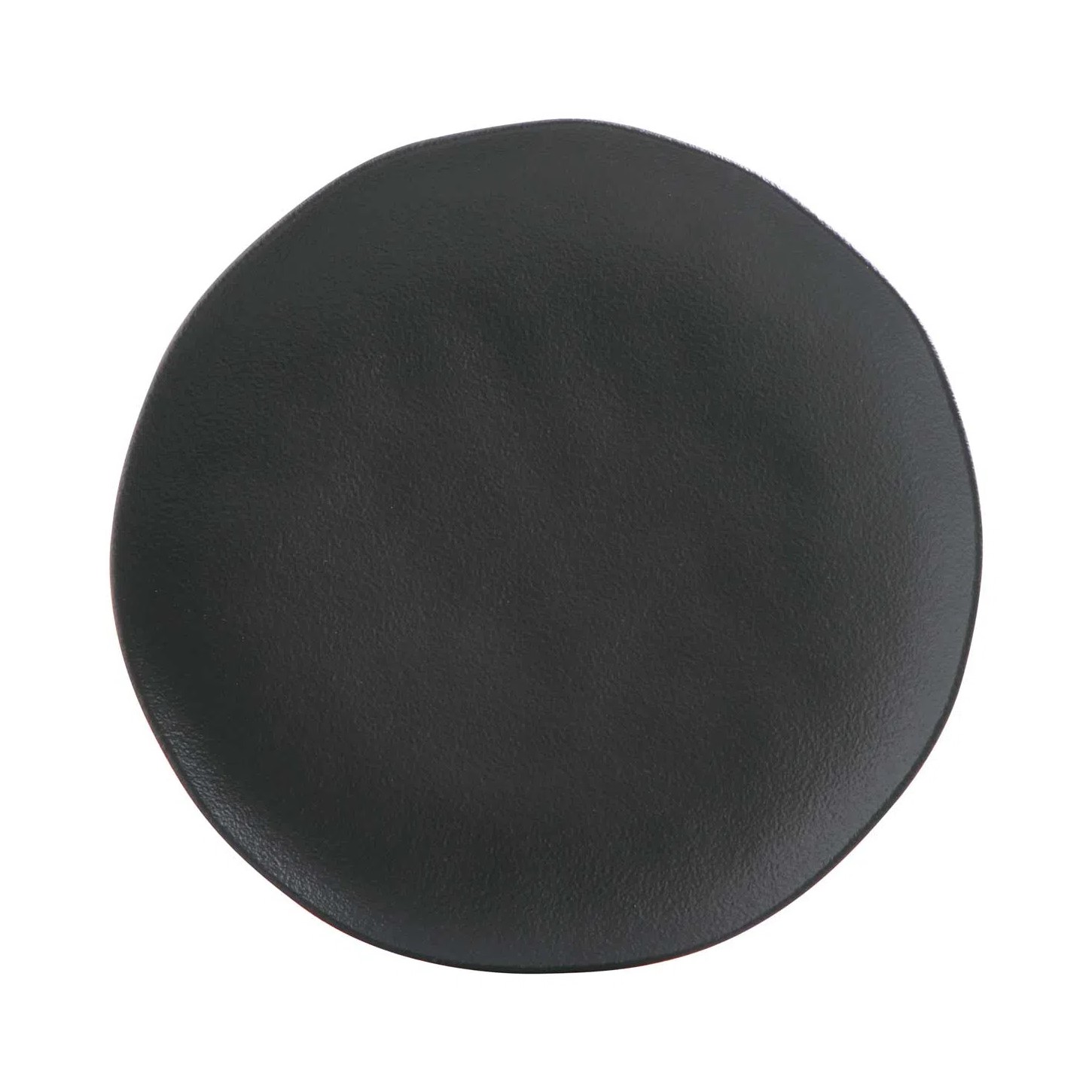 PRATO MESA STONEWARE 26,5CM 3CM PRETO MATTE ORGÂNICO   