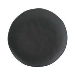 PRATO MESA STONEWARE 26,5CM 3CM PRETO MATTE ORGÂNICO   